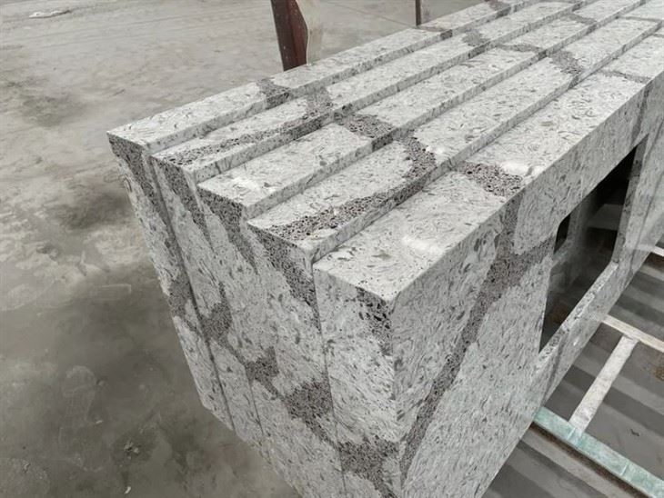 Premium Grey Calacatta Quartz Vanity Countertop 6