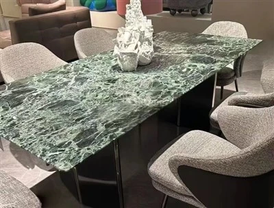 Meja Makan Marmer Hijau